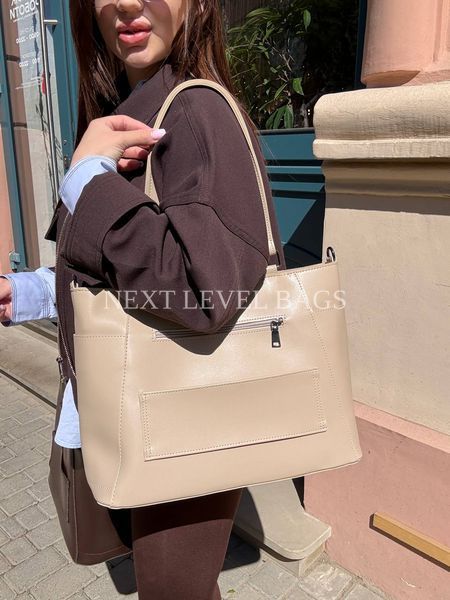 Велика жіноча сумка-шопер Next Level Bags: "Maya Nude Tote" 01-0925 фото