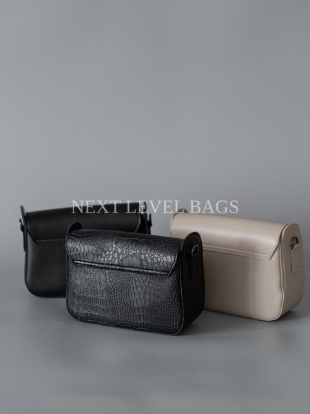 Жіноча сумка крос-боді Next Level Bags "Croc Noir" 01-6321 фото