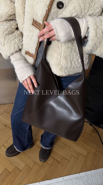Жіноча сумка-шопер Next Level Bags: "Camille Chocolate" 02-018 фото