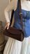 Жіноча сумка-багет Next Level Bags: "Luna Chocolate Suede" 02-2612 фото