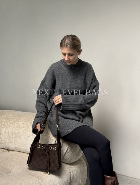 Жіноча класична сумка Next Level Bags: "ELIZA Chocolate" 02-2590 фото