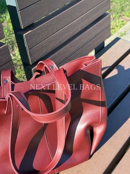 Жіноча сумка-шопер Next Level Bags: "Burgundy Basic Tote" 01-6524 фото
