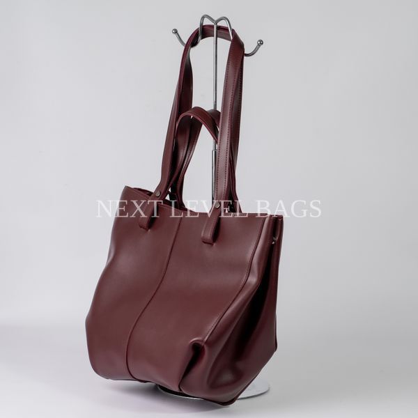 Жіноча сумка-шопер Next Level Bags: "Burgundy Basic Tote" 01-6524 фото